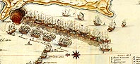Сражение в Хиосском проливе 24 июня 1770 г. Взрыв русского флагмана Св. Евстафий