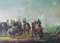 Густвав III под Уттисмальмом в Финляндии 28 июня 1789