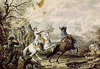 Сражение при Кагуле, 21 июля 1770 г. Акварель Д. Ходовецкого (1770-е). - Battle of Cahul