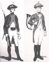 Пруссия. Унтер-офицер и сигнальщик фузилерного батальона - 1792