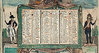 Лист республиканского календаря на июль-декабрь 1792 г. - Calendrier revolutionnaire de juillet a decembre 1792.