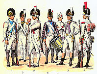 Солдаты линейных пехотных полков. Ордонанс 1791 г. L'uniforme de l'infanterie de ligne, 1791. L. Rousselot