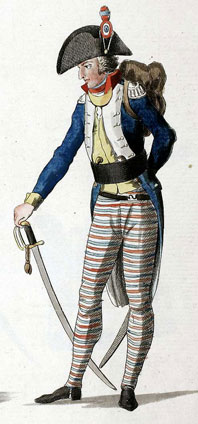 Офицер национальной гвардии 1794 г. - Un officier d'un bataillon de volontaires nationaux, 1794.