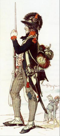 Фузилер батальона волонтеров 1793 г. - Un fusilier de bataillon de volontaires, 1793.