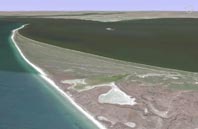 Вид на Кинбурнскую косу и Очаков. Google Earth