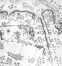 План сражения под Оренбургом 13 января 1774 г. (фрагмент)