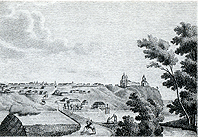 Вид на Оренбург в начале 19 века.