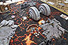 The Battlemat (bd004) Lava's Inferno. 6x4ft. Photo by Habemus Ludum