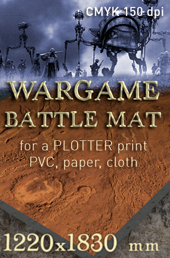 Red Planet Surface. Wargame Battlemat Battleboard image 6x4ft