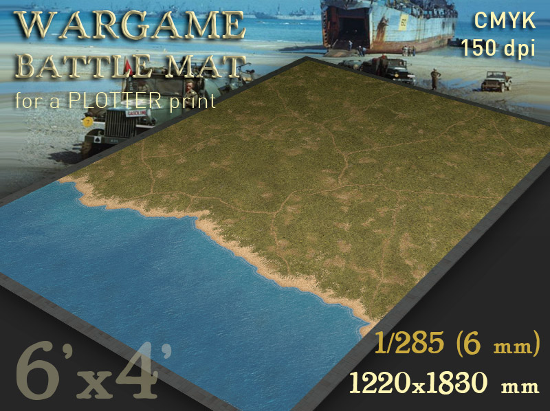 Battlemat Coastal plain 1/285 (6mm)