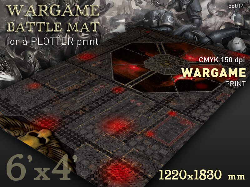 Warhammer40k 'Upper deck' (BD002) Battlemat 6x4ft