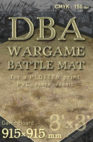 DBA Arid plain. Wargame Battlemat Battleboard image