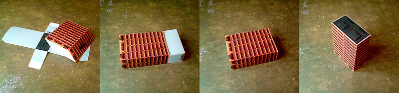 Foldable paper buldings model set 1/285