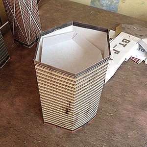 Foldable paper buldings model set 1/285 Assembly