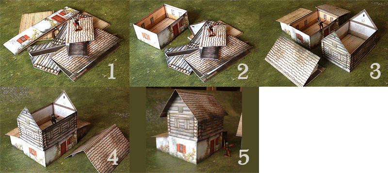Paper model: The Fantasy Big House. 28 mm