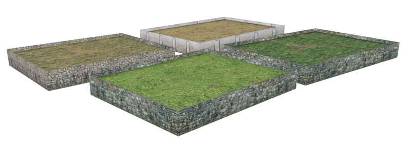 Paper model: The Fenced Fields. 28 mm