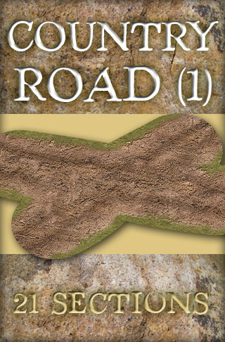 Country roads. 2d printable wargames terrain
