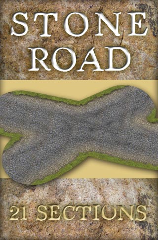 Stone roads. 2d printable wargames terrain