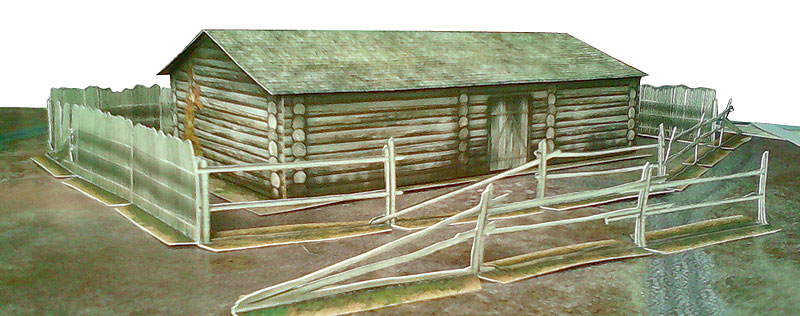Paper model: Country Fences. 28 mm, 1/72, 15 mm Scale and less...