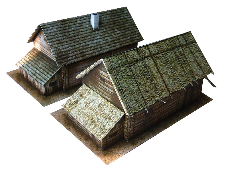 Paper model: Russian Country House. 28 mm Scale and less...