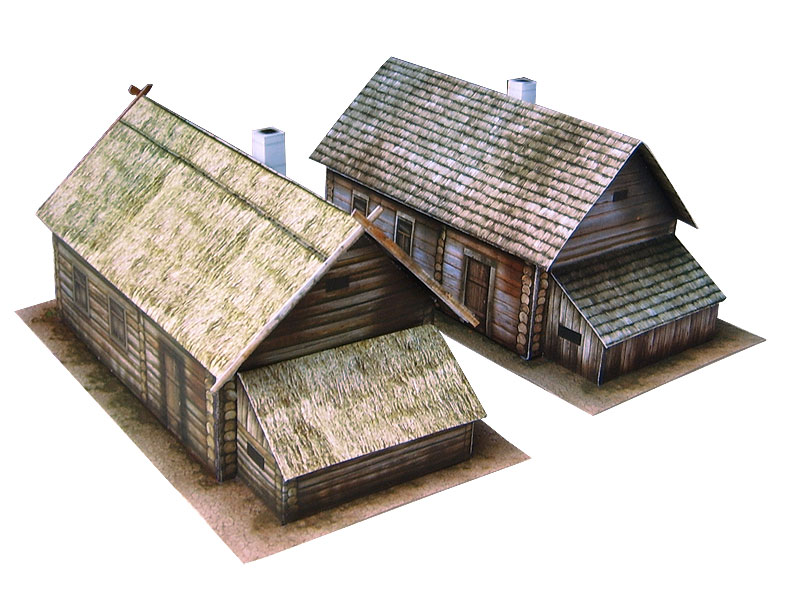 Paper model: Russian Country House. 28 mm Scale and less...