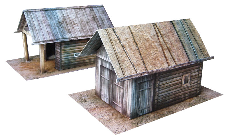 The paper model: Russian Hayloft. 28 mm Scale and less...