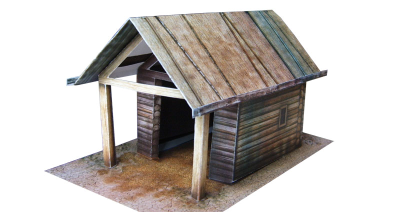 The paper model: Russian Hayloft. 28 mm Scale and less...