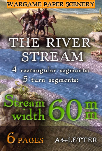 The River Stream (60 mm) Modular Paper Scenery System
