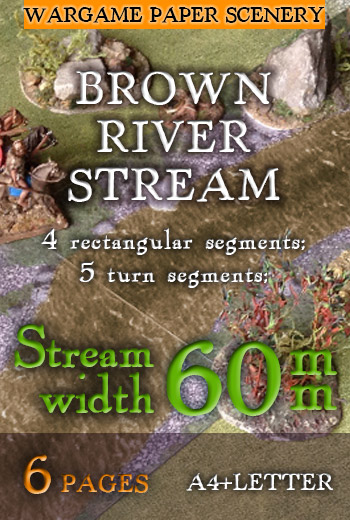 The Brown River Stream (60 mm) Modular Paper Scenery System
