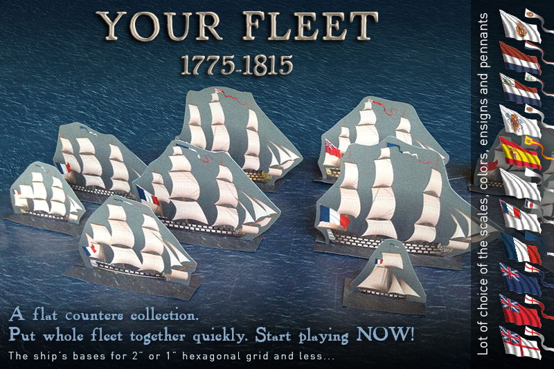 Your Fleet 1775-1815. A Napoleonic Sailing warships's double-sided flat �ounters collection