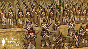 Just Paper Battles Crimea - Russian Army. Infantry regiments. Alma 1854 (28mm)