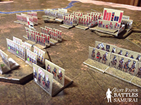 Just Paper Battles Samurai - Takeda army (6mm) 武田軍 (戦國時代). Modular Paper 2,5D Wargames System.
