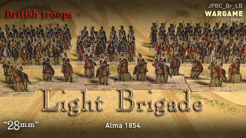 Just Paper Battles Crimea - Light Brigade. British troops. Alma 1854 (28mm)