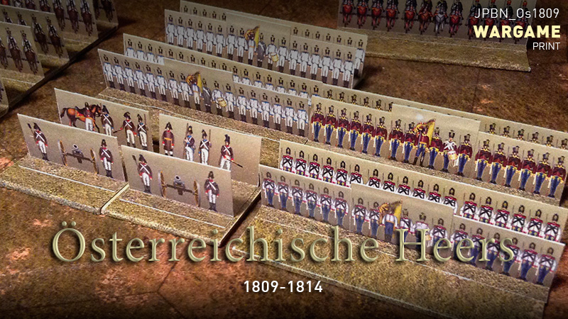 Just Paper Battles Napoleonics - Austrian army 1809-1814 Osterreichische Heers (10mm) 1812-1814