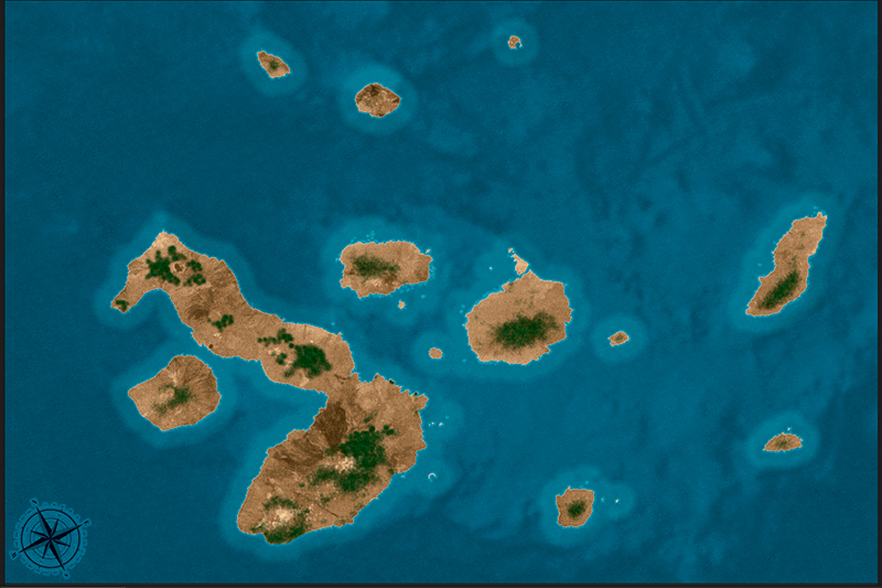 battlemat 'Galapagos Islands' 6x4ft