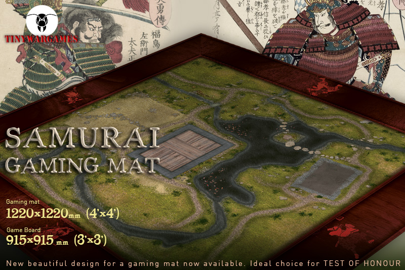 The Samurai gaming mat - ideal for Test of Honour 4ft x 4ft