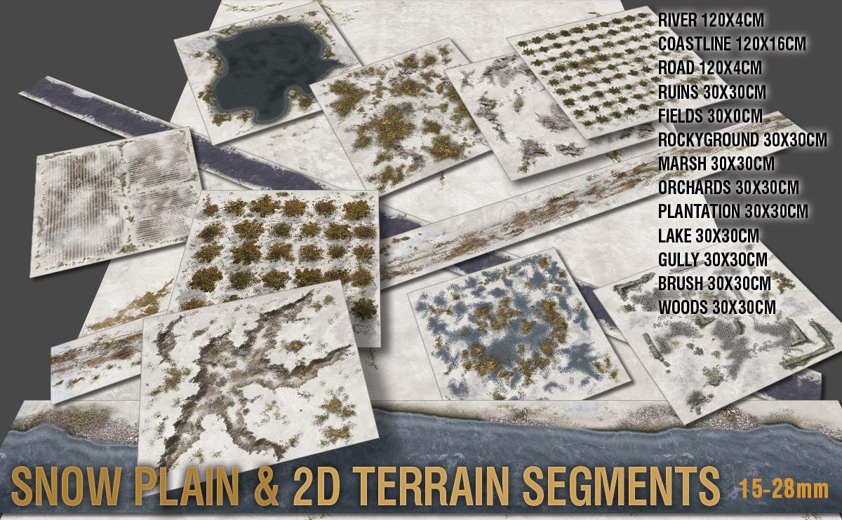 Wargames 2d terrain segments. 15-28mm