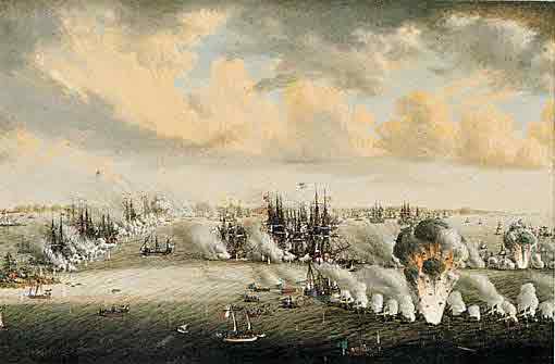 Второе сражение при Роченсальме (Svensksund) 1790 г. (худ. Johan Tietrich Schoultz)