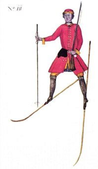 Датский лыжник второй половины 1765 г. - An ski trooper. 1765.