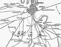 План сражения при Маньяно - 1799 - La bataille de Magnano