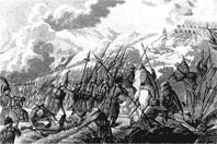 Переправа русских войск через р. Адда при Кассано. 1799 г.