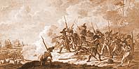 Высадка Русско-английской экспедиции у Калансуга - 26.08.1799 - Landing of Russian and English troops near Callantsoog.