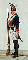Я. фон Люде. Гренадер 1-го флотского батальона. 1793 г. (РНБ)