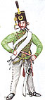Гусар 8-го гусарского полка в полевой форме ок. 1798 г.
