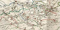 Plan der Kriegsschauplätze im Bayerischen Erbfolgekrieg in Böhmen, Schlesien, Sachsen und in der Lausitz, 1778 und 1779 (DigAM digitales archiv marburg)