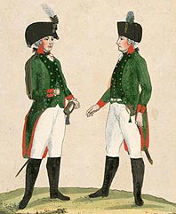 Пруссия. Офицер и солдат егерского полка - 1787 - Feldjäger. Regiment zu Fuß