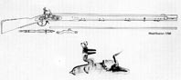 Пруссия. Модификация фузилерного мушкета обр. 1796 г. Длина 145 мм, ствол 104 мм. - Fussilier musket. Modification 1796.