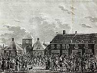 Французские войска входят в Бреду 26.02.1793 French troops enter Breda, by J. Bemme after a drawing by Dirk Langendijk
