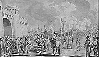 Генерал Дюмурье получает ключи от магистрата Брюсселя 14 ноября - 1792 - Dumouriez est recu a la porte de Bruxelles par les magistrats comme un liberateur; 14 novembre 1792. Paris, musee du Louvre.