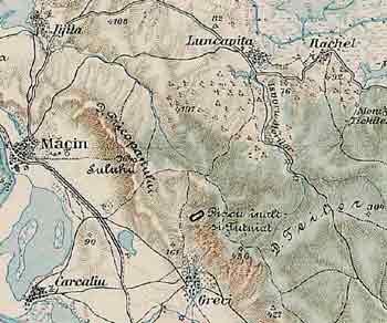Местность сражения при Мачине (1791 г.) австрийская военная карта 1911 г.